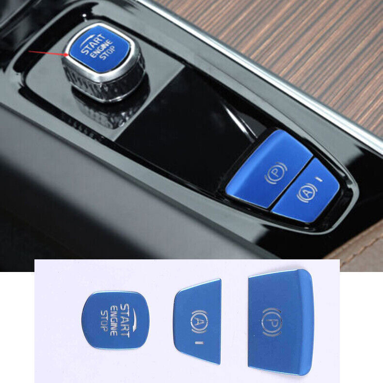 Volvo S90 2017-2025 Blue Interior Shift Panel with P Gear & Brake Hold Button Trim