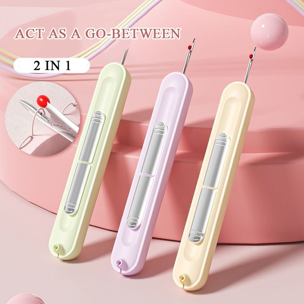 2 in 1 Needle Threader Seam Ripper,Needle Threading andSeam Kit Seam RipperTool