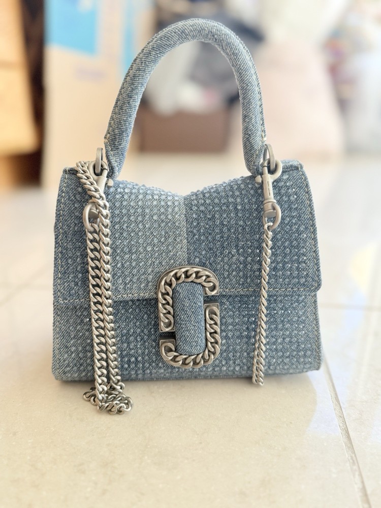 Marc Jacobs The Crystal Denim St. Marc Mini Top Handle