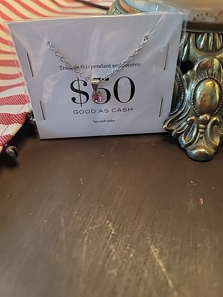 Effy Silver Tone Chain With Pink Stone Pendant Necklace