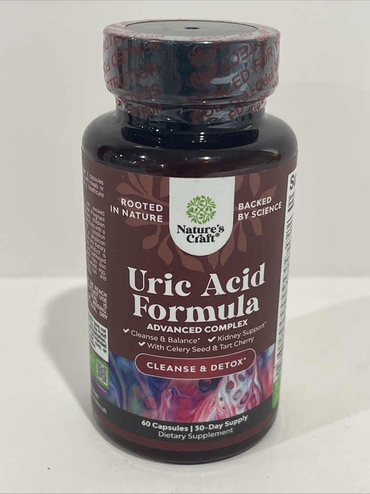 Natures Craft Uric Acid Formula for Urinary Tract and Joint Support Exp 7/26