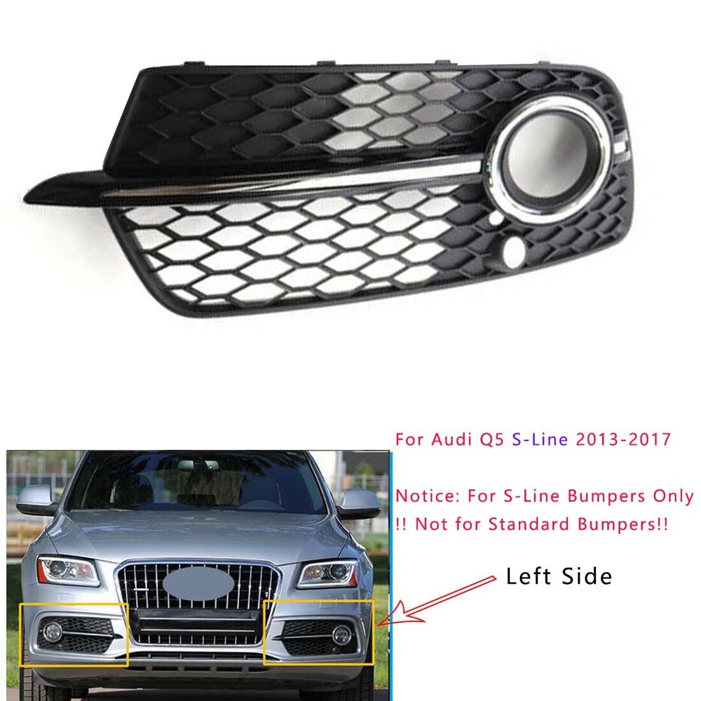 Fits For Audi Q5 S-Line 2013-2017 Front Left Fog Light Grill Cover