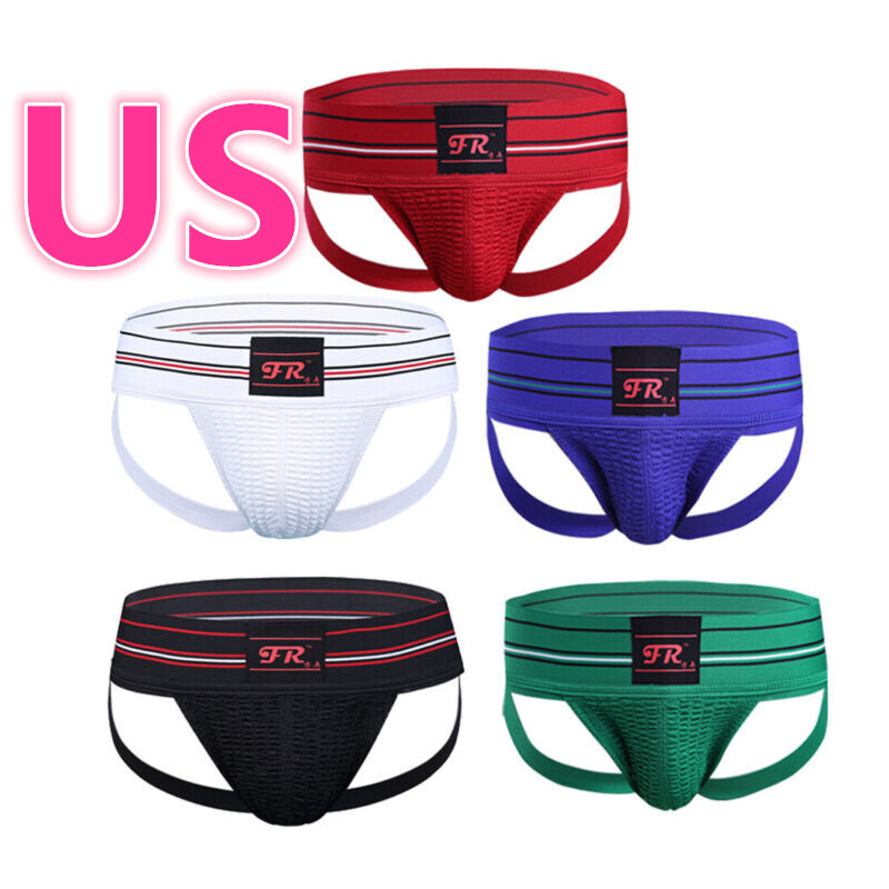 Freebily US Men's Athletic Supporter Jockstrap Sport Briefs G-string  Underwear