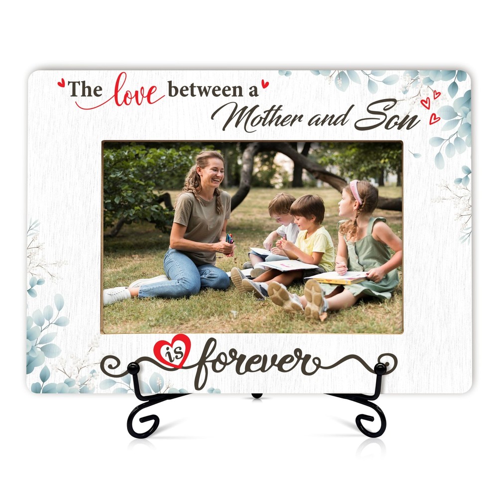 Mom Wooden Picture Frame Gifts, The Love Between A Mother And Son Is Forever ...