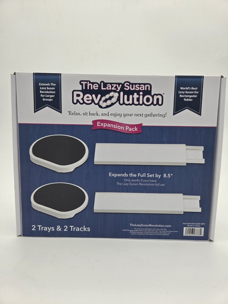 The Lazy Susan Revolution Expansion Pack 2 Straight Tracks & 2 Trays B89