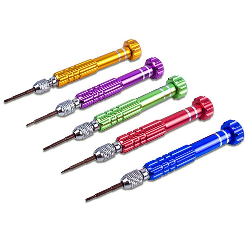 5-in-1 Aluminum Alloy Computer Repair Screwdriver Tool Set for Watch & Phone