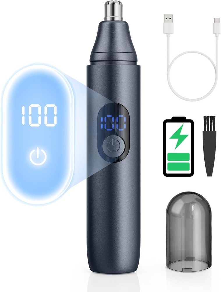 Nose Hair Trimmer for Men: Rechargeable Professional Painless Ear and 3-grey