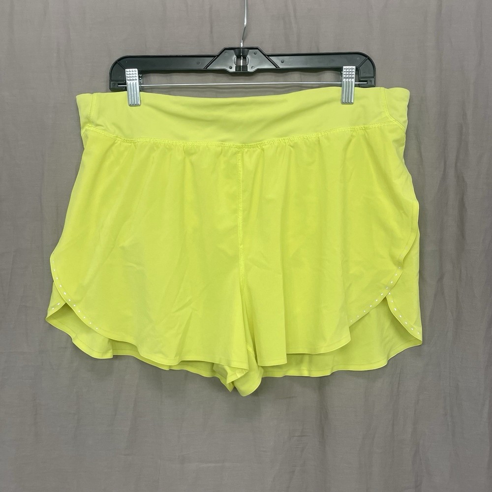 Lululemon Womens Speed Up Low Rise 2.5 Inch Lined Shorts Highlight Yellow Size 14