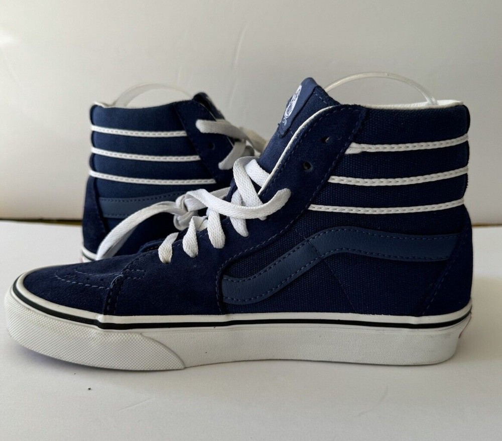 VANS Shoes Sk8-Hi Sports Stripes- True Navy Women 7 Men 5.5 Sk8r Hi Tops Sneaker