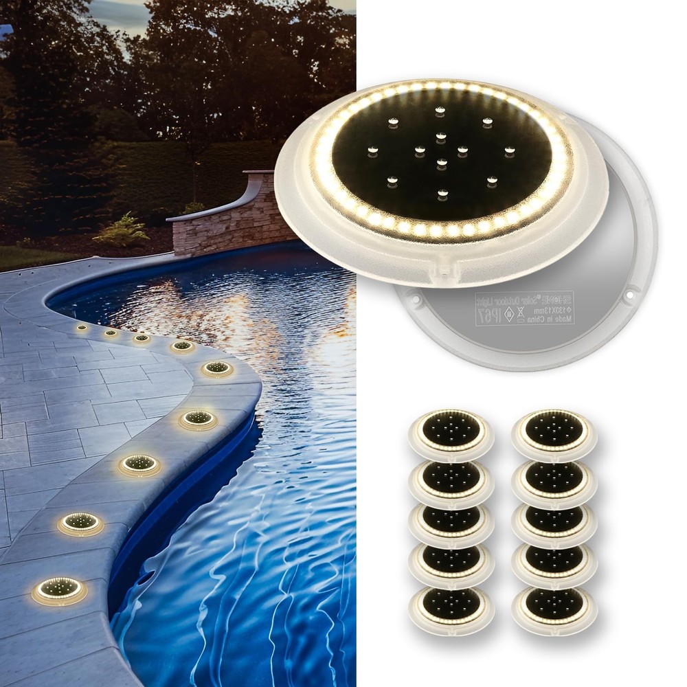 48 LED Solar Deck Lights – Super Bright, Car-Weight Driveway Lighting