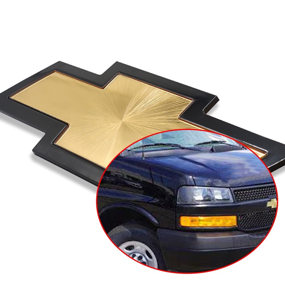 Front Grille Bowtie Emblem Gold w/Black Trim For 2003-2024 Express 22744069