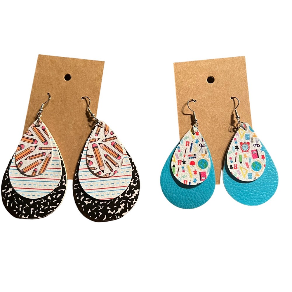 Stylish Back To School Theme Earrings Set Of 2 for Trendy Looks-image