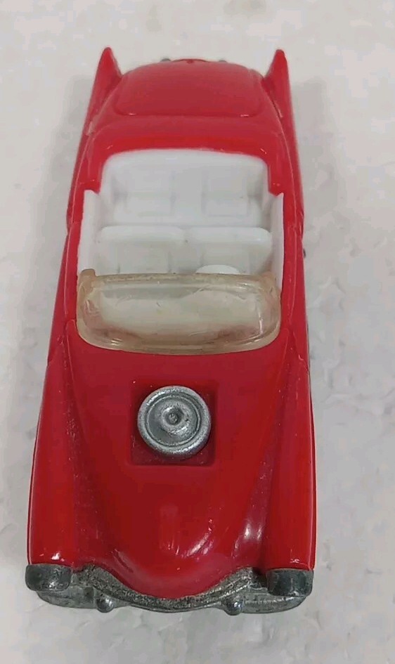 Mattel Hot Wheels Red Convertible Car White Interior Vintage 1993