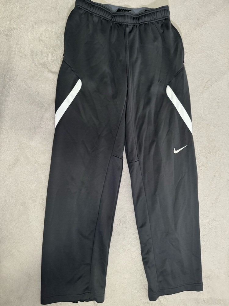 NIKE DRI-FIT BASKETBALL TRAINING PANTS Gray WHITE Med M 621944