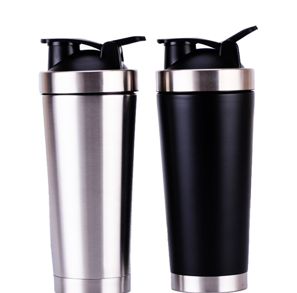 BOTTLE STAINLESS STEEL PROTEIN SUPPLEMENT SHAKER MIXER GYM DRINK ✅YYB-04⭐️