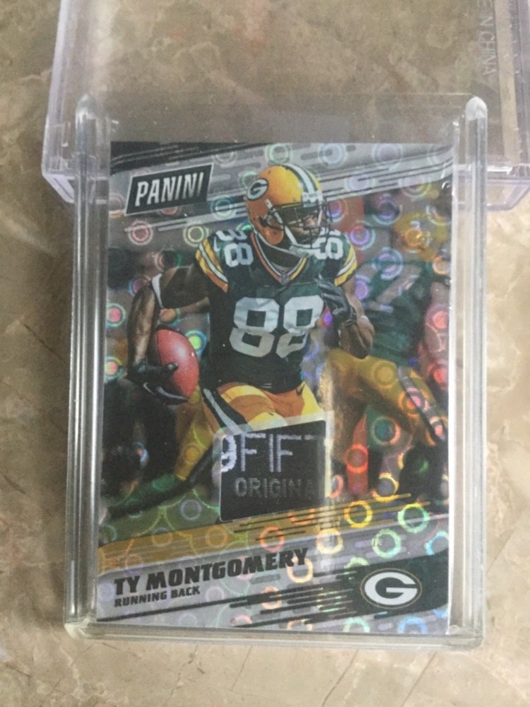 2017 PANINI DAY TY MONTGOMERY SSP BUBBLE FRACTOR PRIME RELIC 3/5-image