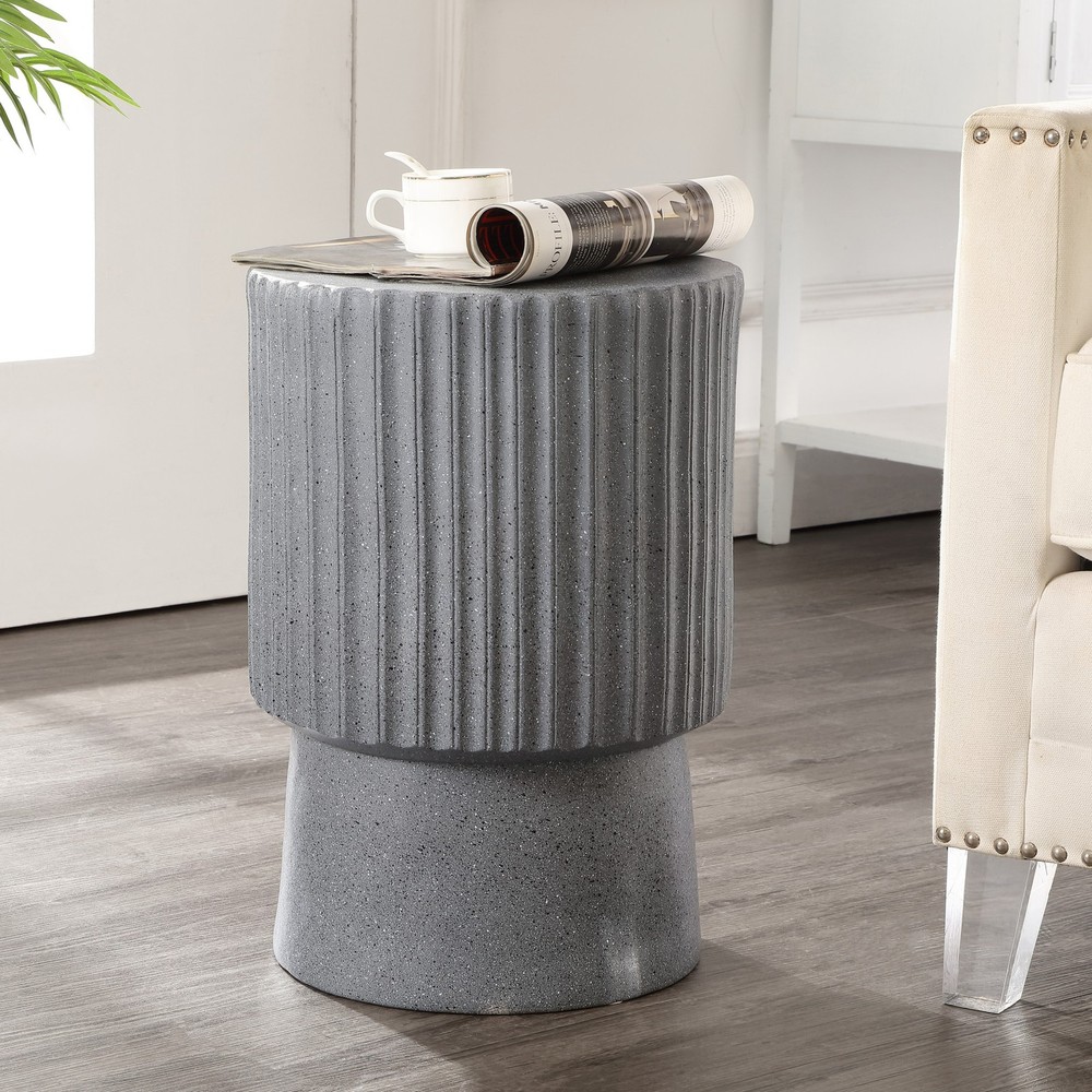 JONATHAN Y Louisa 13 Inch Gray Terrazzo Polyresin Accent Light