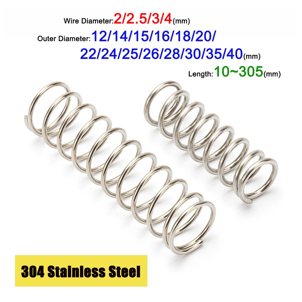 Stainless Steel 2mm 2.5mm Compression Shock Absorption Return Spring