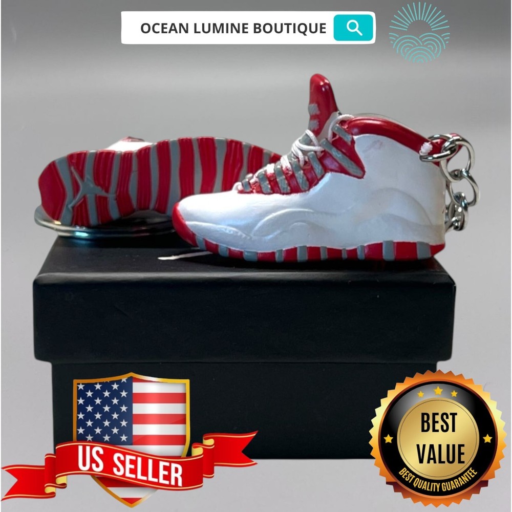 Air Jordan 3D Mini Sneaker Keychain, Shoe Keyring Shoe Box, Display Box Option