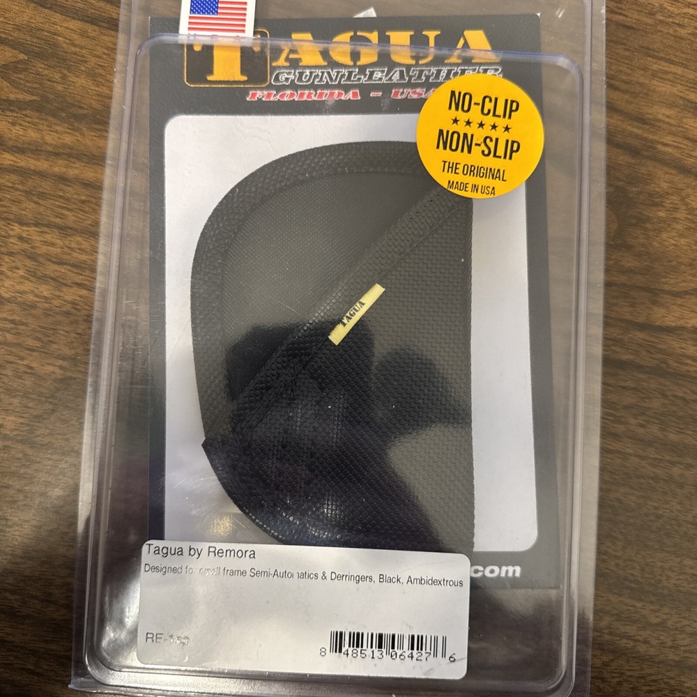 Tagua Black Non-Slip Ambidextrous Pocket Holster for Small Semi-Autos & Derringers