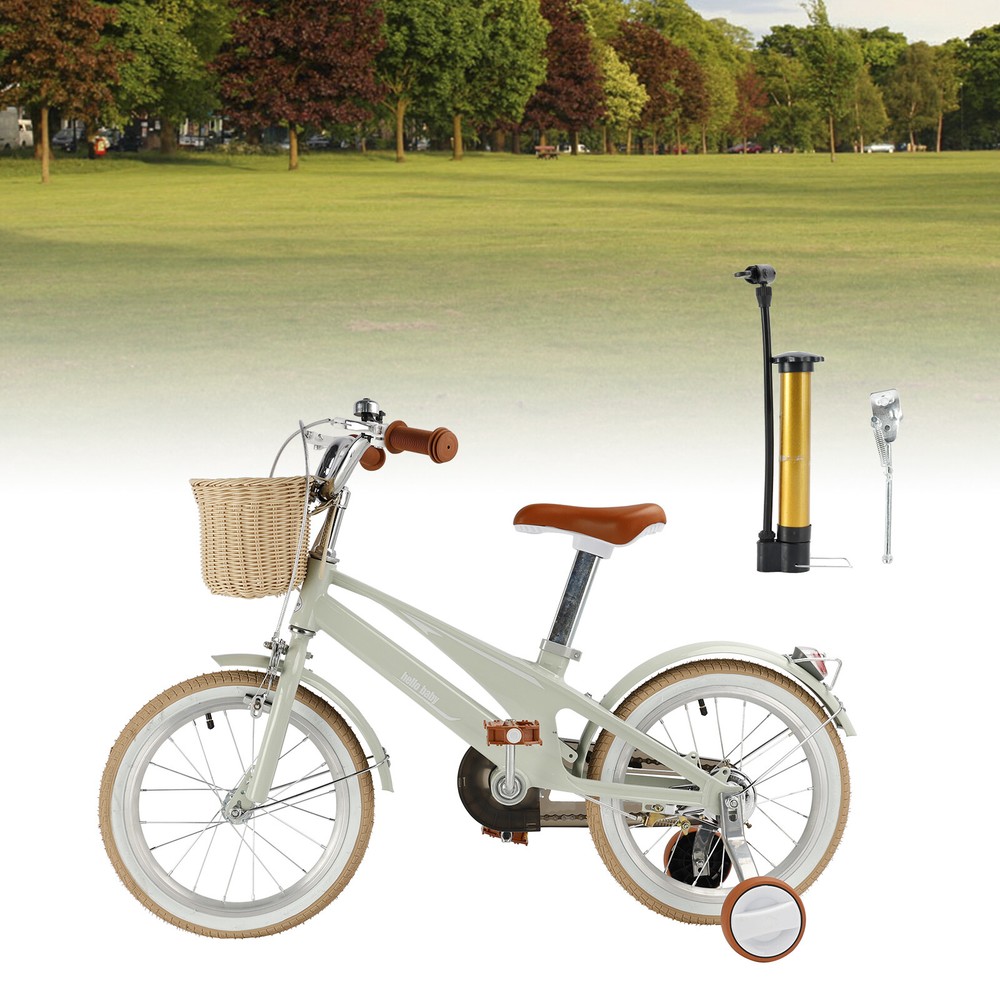 16 Inch Kids Bicycle for Ages 7-9 Boys and Girls with Basket