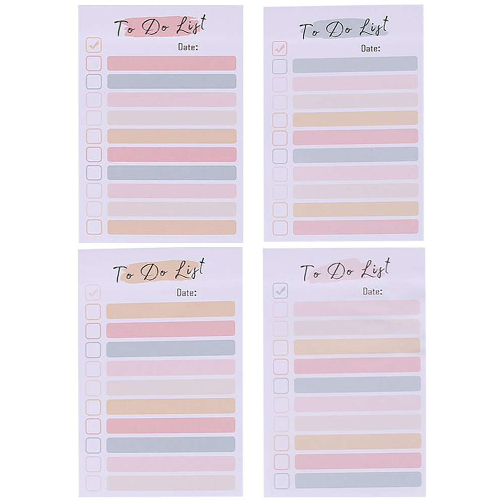 4 Books Rainbow Notes High-class Material Memo Stickers