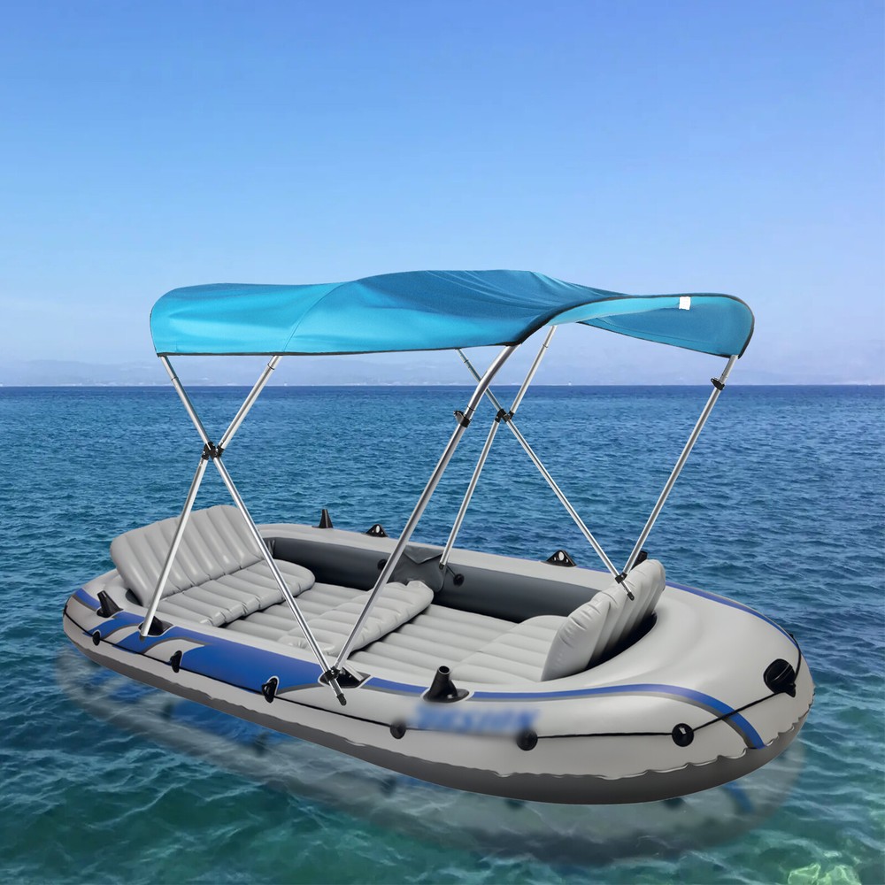 New 3 Bows Boat Top Boat Cover Set with Aluminum Alloy Frame Top Cover Anti-sun