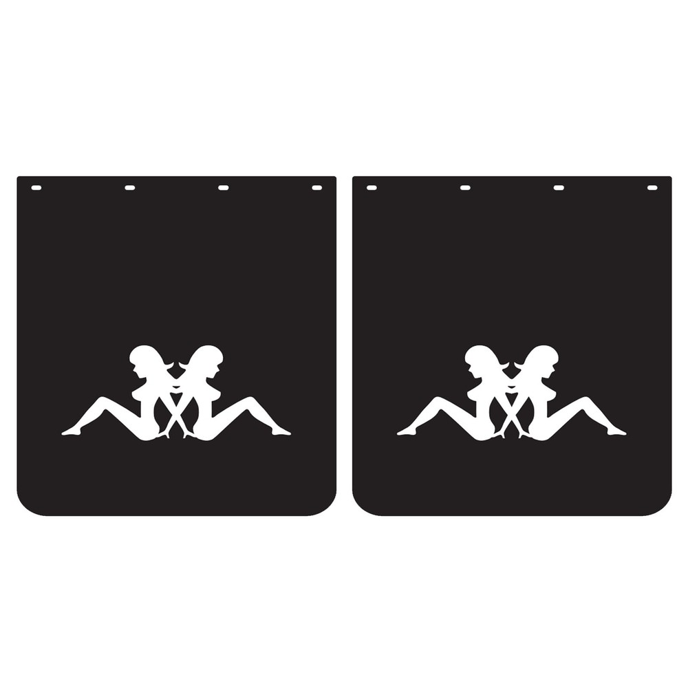 24x24 Heavy Duty Black Mud Flaps for Semi Trucks & Trailers – 2PCS