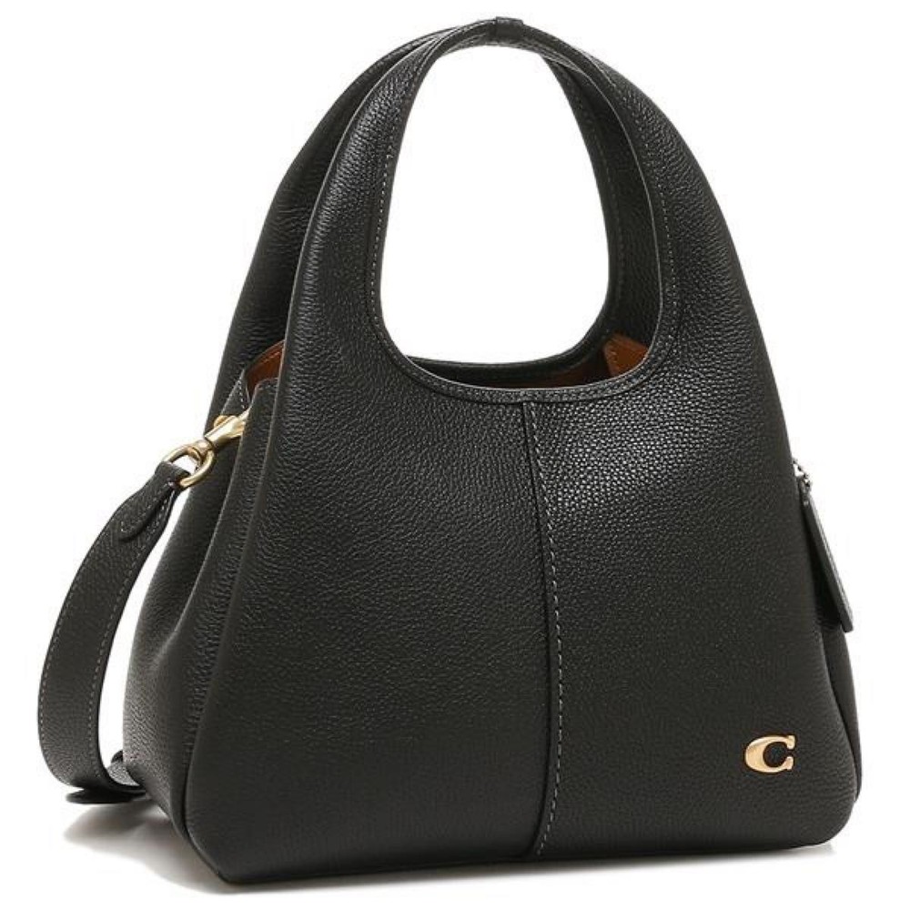 COACH Lana 23 Black Leather Shoulder Bag