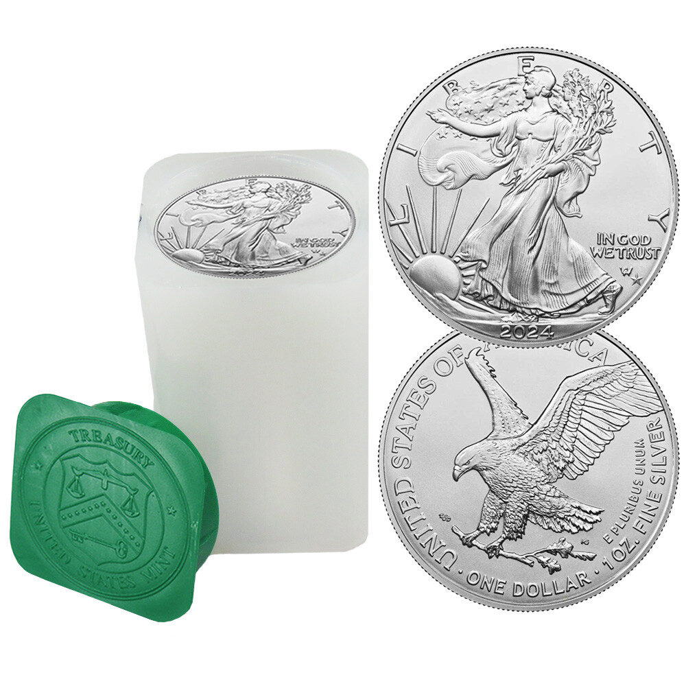 Presale - Open Roll of 20 - 2024 (P) $1 1-oz American Silver Eagle Star Privy...-image