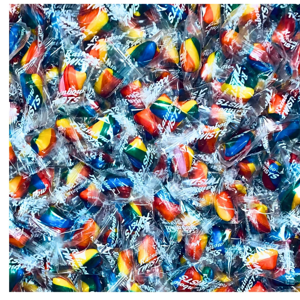 Rainbow Twist Hard Candy 1 lb Atkinsons Old Fashioned Fruit Flavors Moving Sale