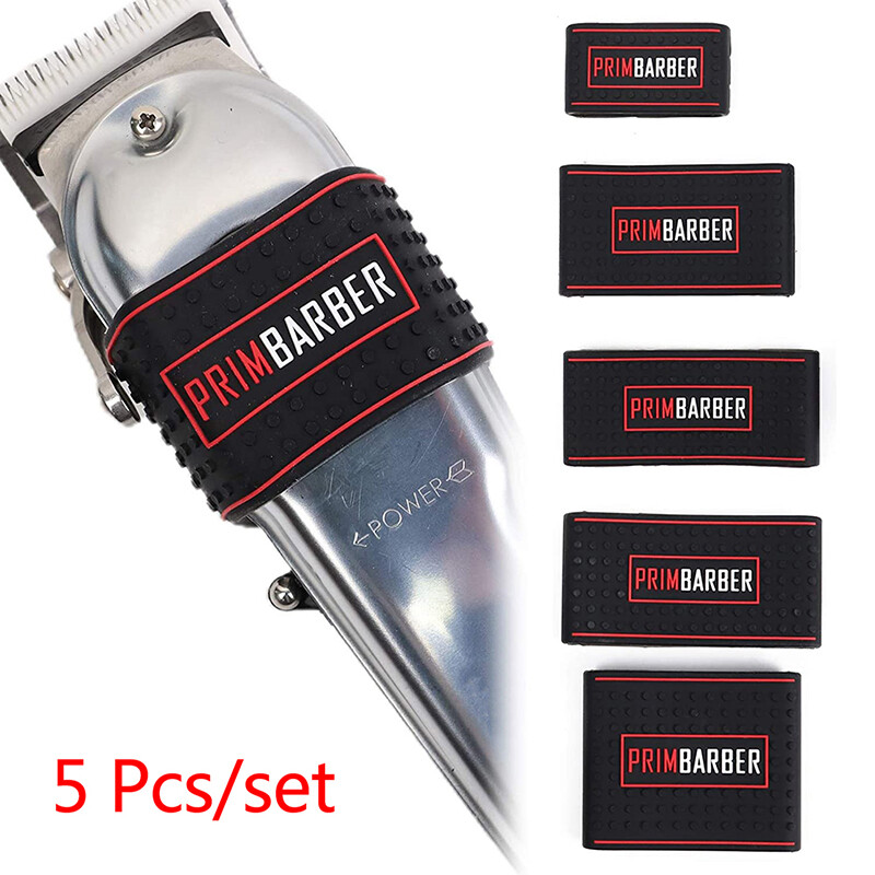 5 Pcs Non Slip Barber Hair Clipper Bands Grip Sleeves Hair Trimmer Holder T*a5