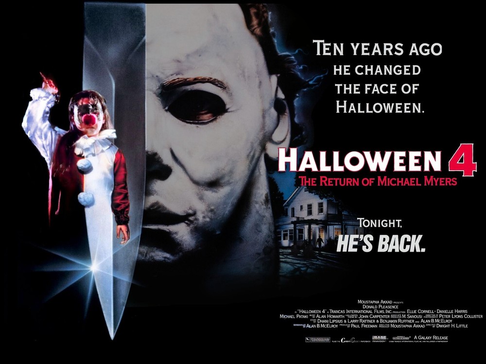 HALLOWEEN 4 Return of MIchael Myers 1988 Quad poster print 30x40