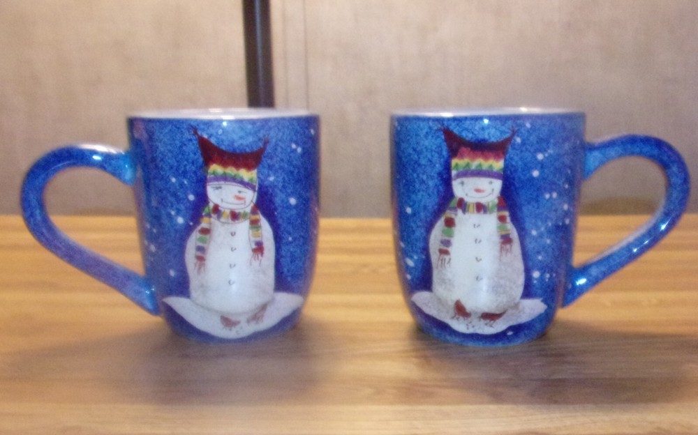 Snowman Hot Cocoa Mugs for Two - Cute Winter Gift