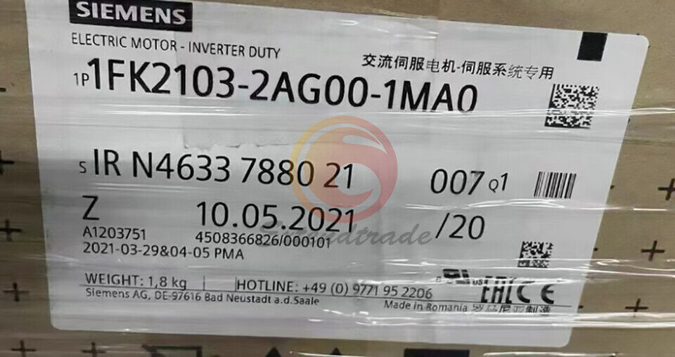 1PC NEW   Servo motor 1FK2103-2AG00-1MA0 #F8