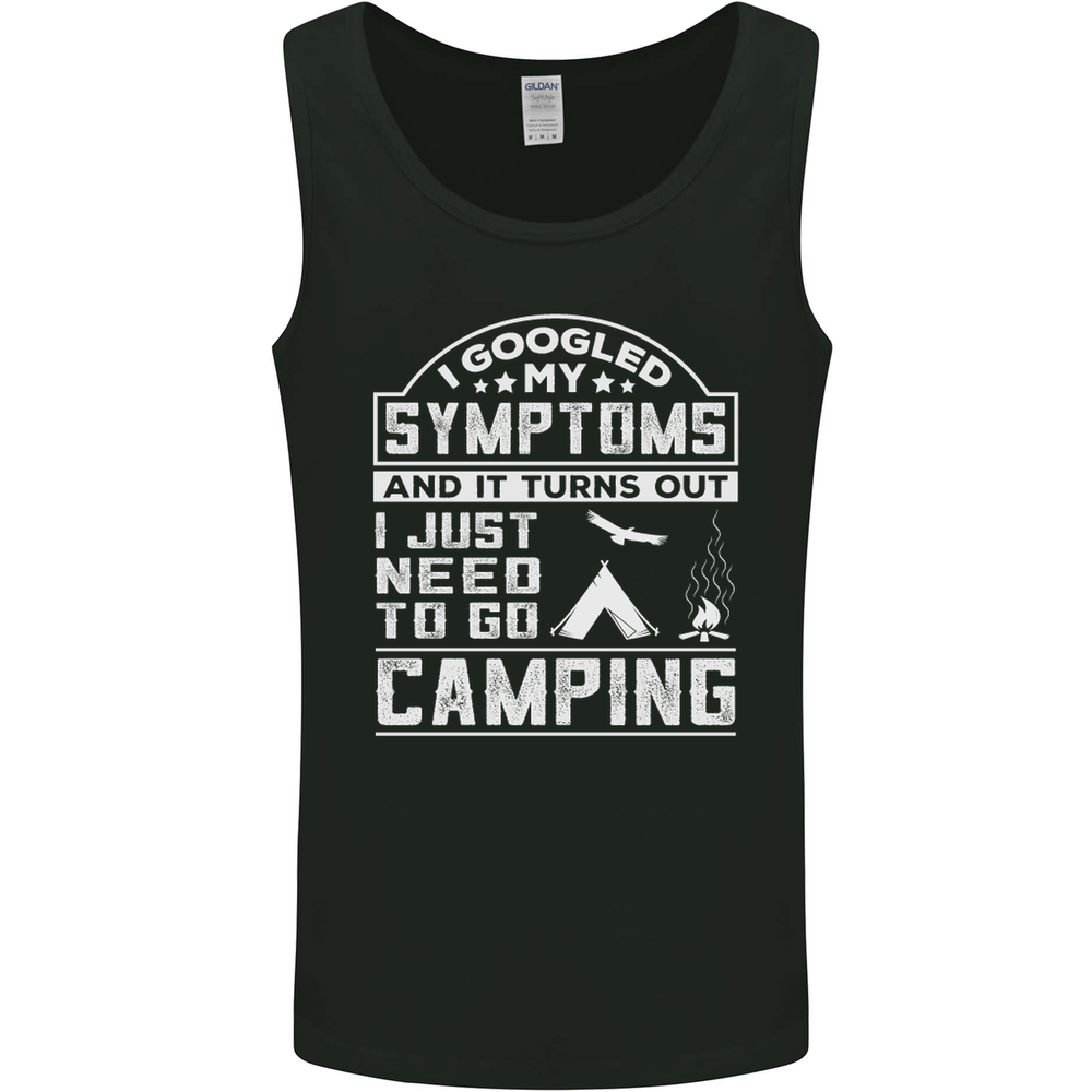Symptoms I Just Need to Go Camping Funny Mens Vest Tank Top