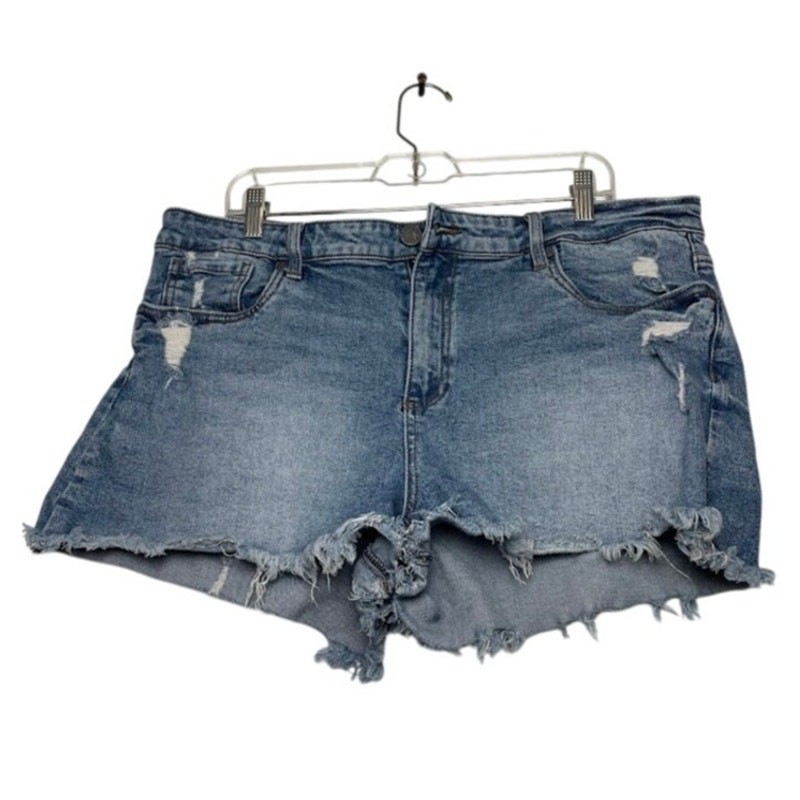 Kut From The Kloth Cutt Off Jean Shorts Womens 16 Distressed Denim High Rise