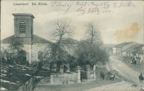 Postcard Heudicourt The Church 1915 Alsace (No.862)