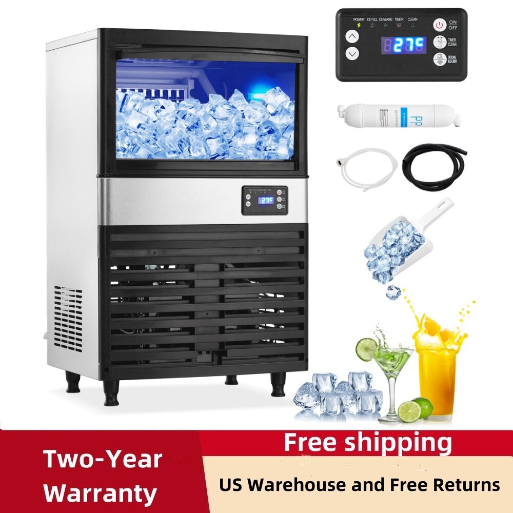 340W Ice Maker Machine 150LBS/Day Crushed Ice Maker with Chewable Ice Cubes NEW