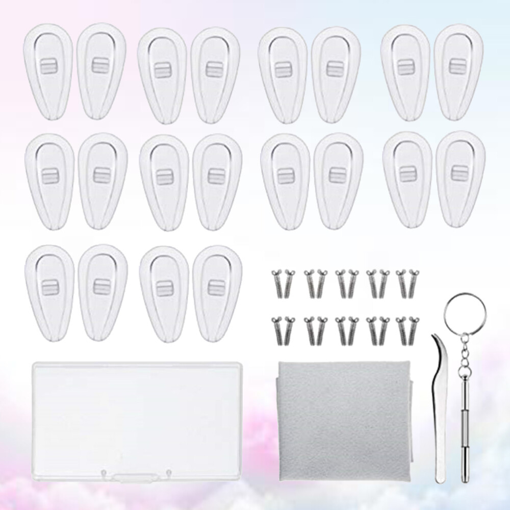 Glasses Repair Tool Spring Tightening Kit Eyeglass Nose Pads