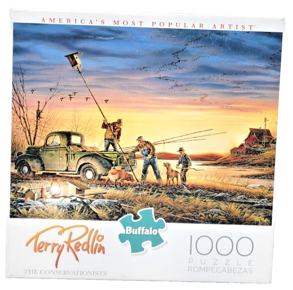Terry Redlin The Conservationists Buffalo Jigsaw Puzzle 1000 pcs 26.75