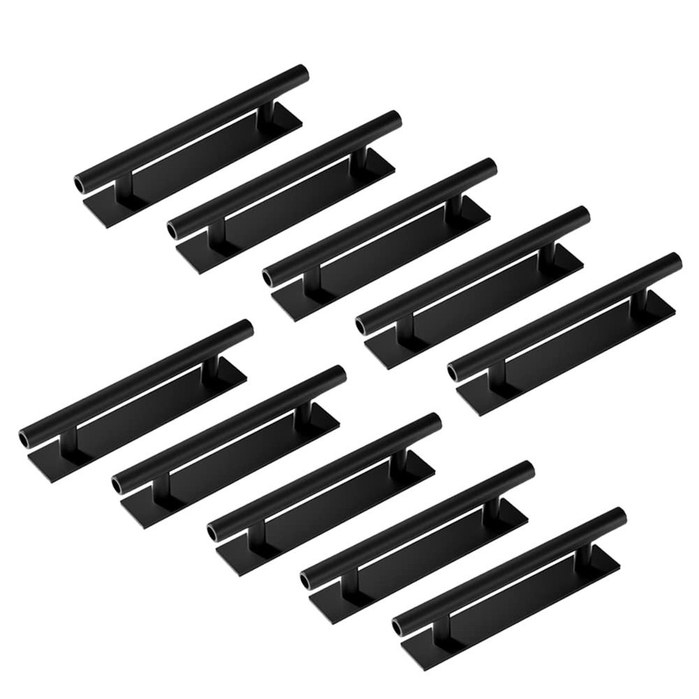 10 Pack Self-Adhesive ABS Plastic Wardrobe Handles for Easy Push Pull Cabinet Doors