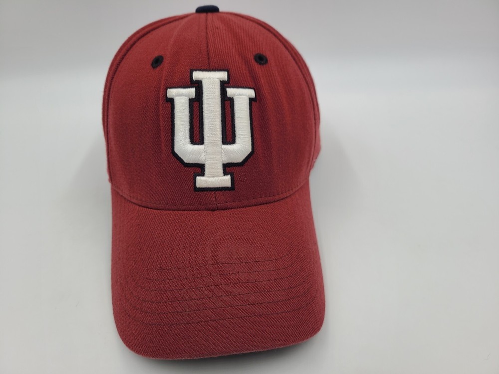 Indiana University Hoosiers Top of the World Flex Fitted OSFA Hat Cap NCAA Red