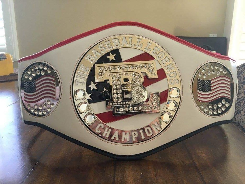 Baseball Legends Champion Championship Wrestling Brass 2mm Belt
