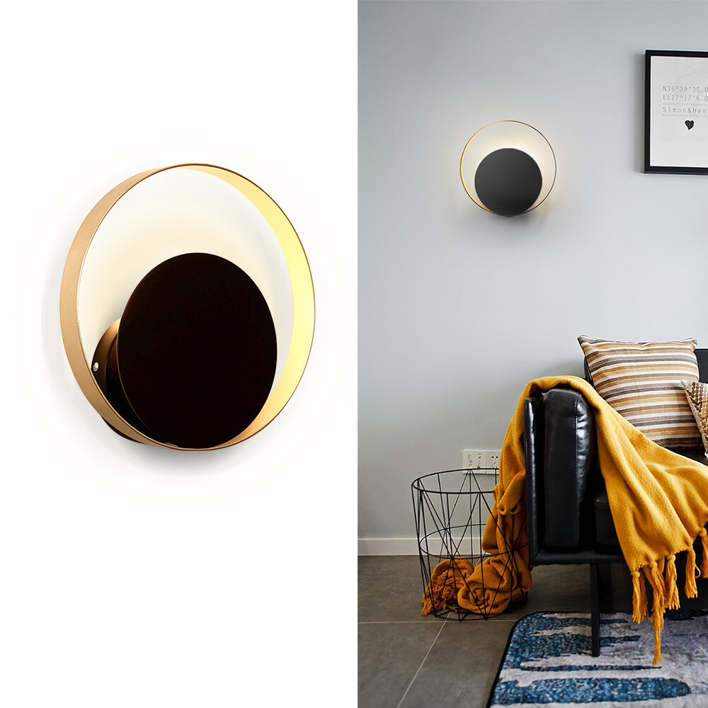 Modern Nordic Round Moon LED Wall Lamp for Indoor Stylish Wall-Mounted Lighting