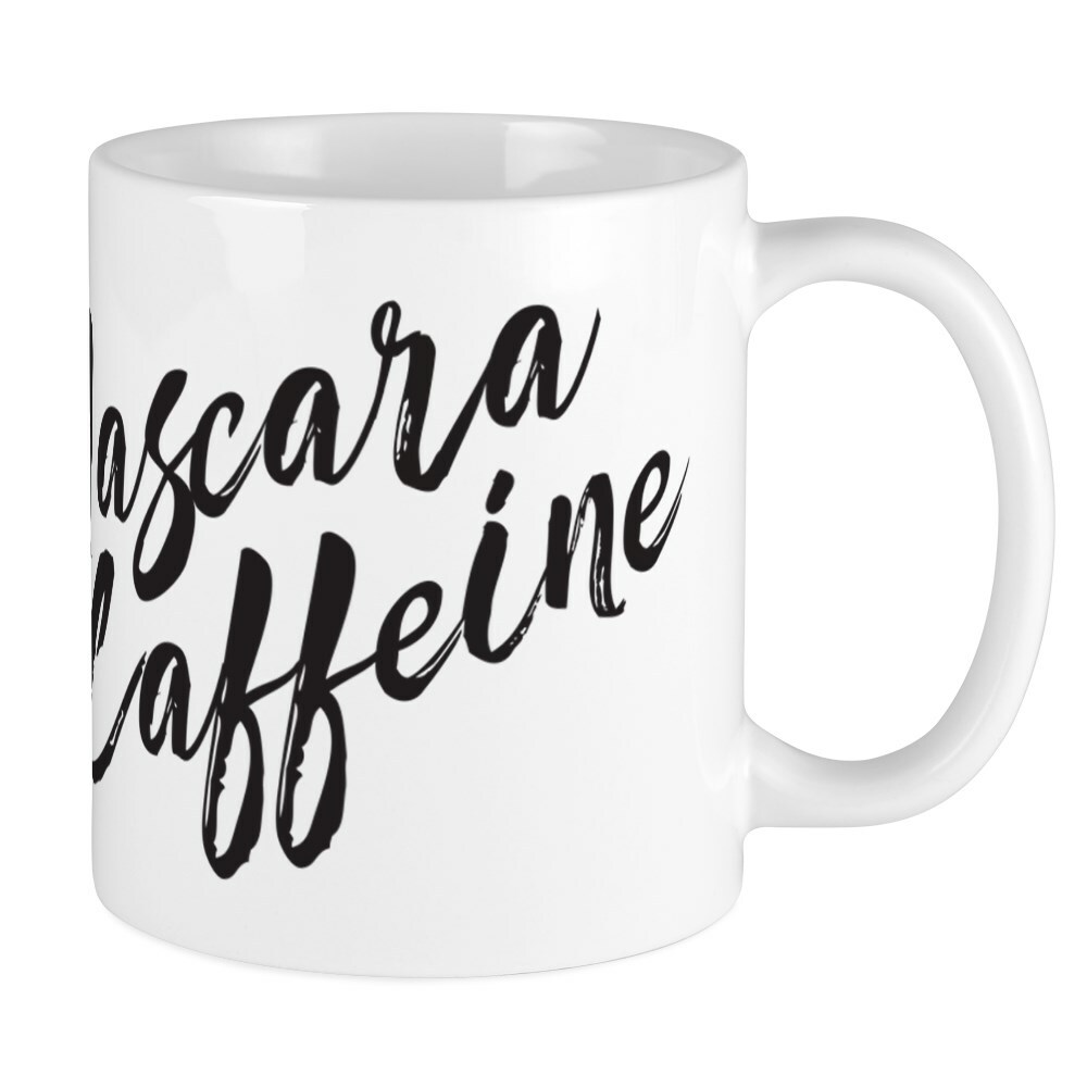 CafePress Mascara & Caffeine 11 oz Ceramic Mug 259240631