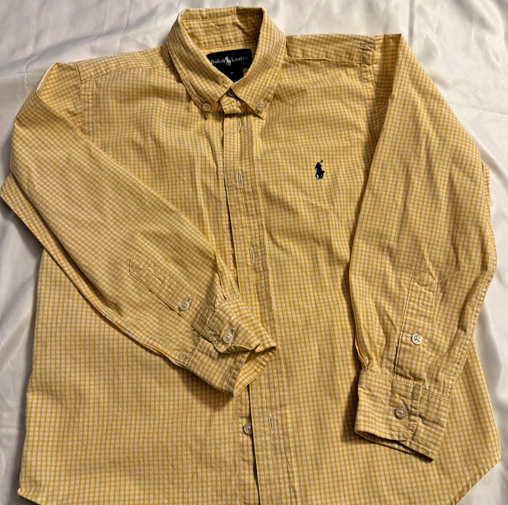 Ralph Lauren Shirt Boys Size 6 Collared Long Sleeve Button Down Shirt