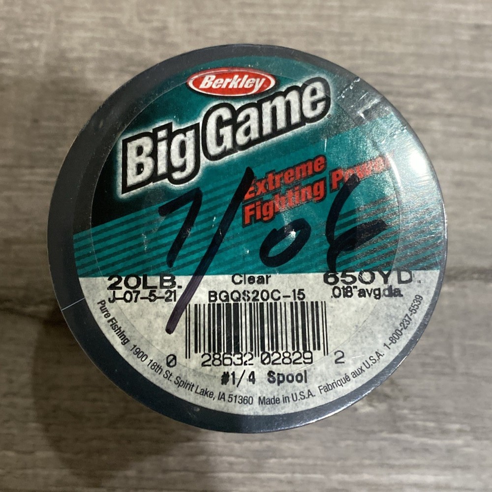 Berkley Trilene Big Game 20LB 650-Yard Clear Monofilament Fishing Line