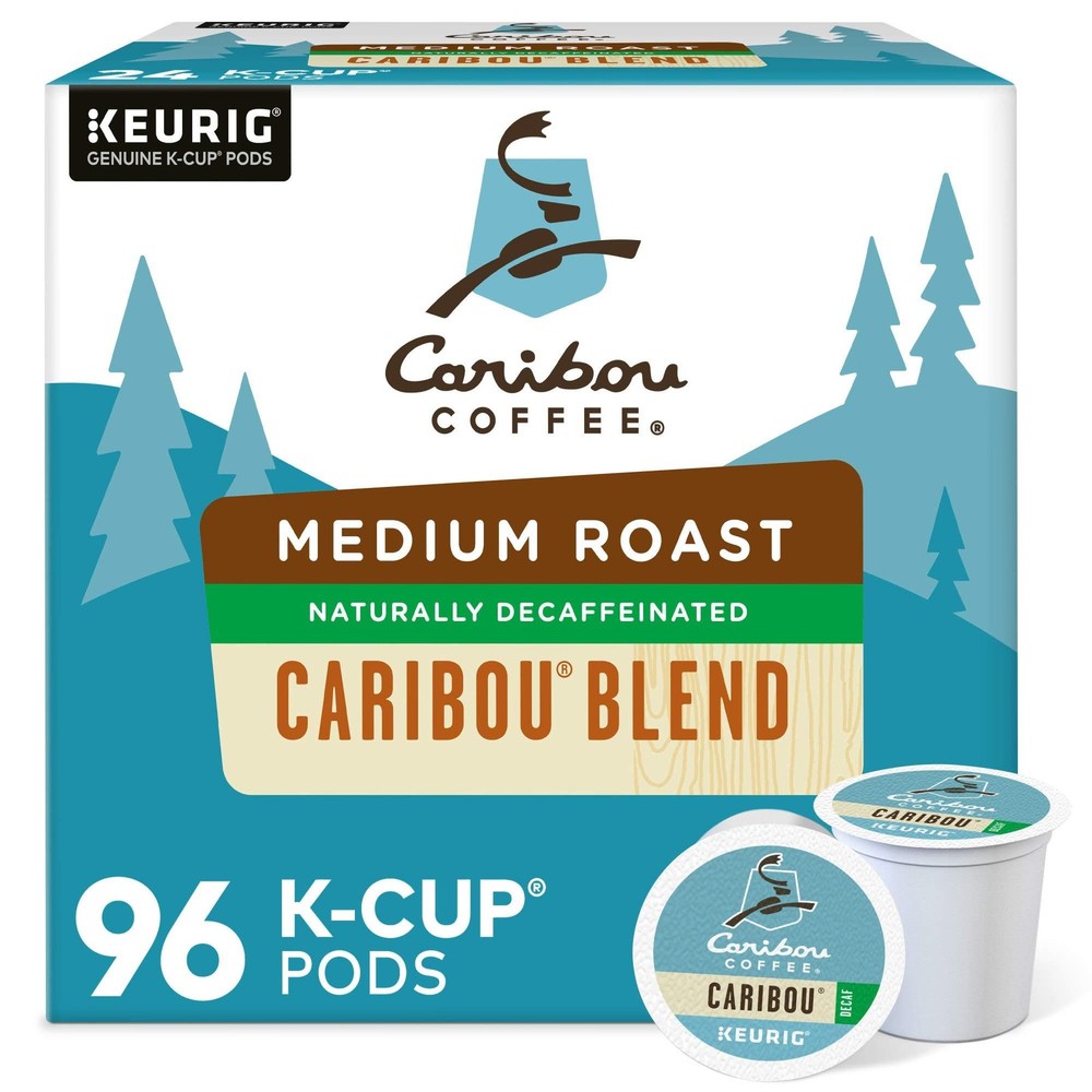 Caribou Coffee Decaf Medium Roast K-Cup Pods 96 Count