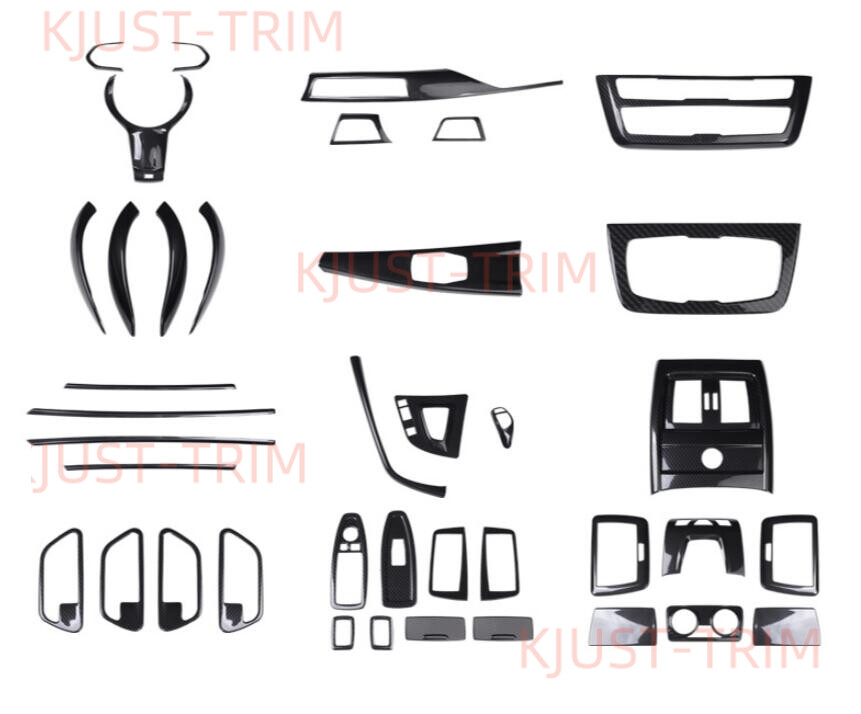 For BMW 3 Series 2013-2019 ABS carbon fibre Decoration Trim Kit trim 39PCS